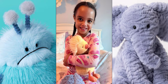 The brand is best known for their unique characters and cloud-like softness.