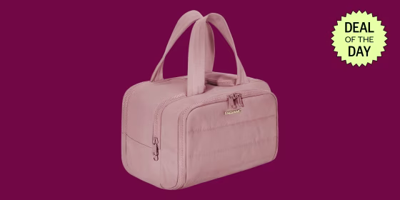 This toiletry bag is available in 24 different colors.