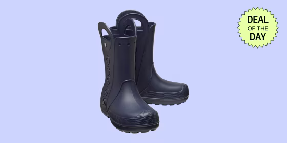 Crocs Handle It Rain Boots have oversized handles to make pulling them on easy.
