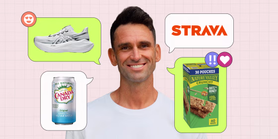 Some of Carl Radke’s favorite products include Adidas running sneakers, Canada Dry sparkling seltzer, Nature Valley granola bars and Strava.