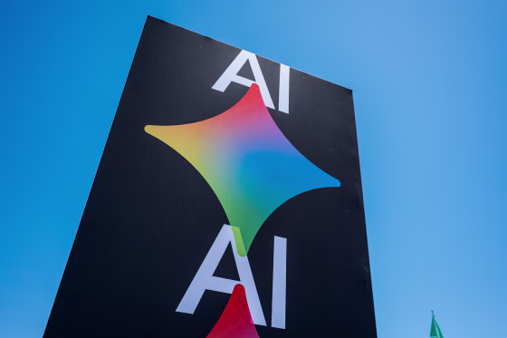 Gemini AI signage.