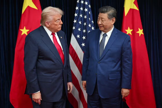 U.S. President Donald Trump, left, and China's President Xi Jinping.