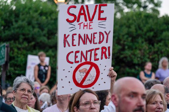Trump Kennedy Center protest.