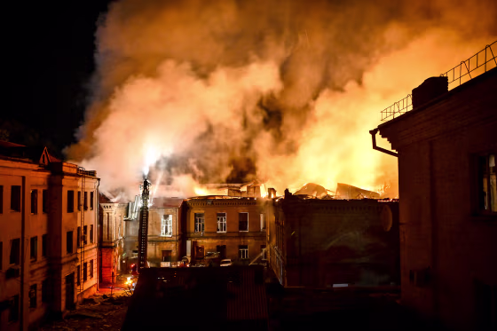 Russian strike on a university in Ukraine