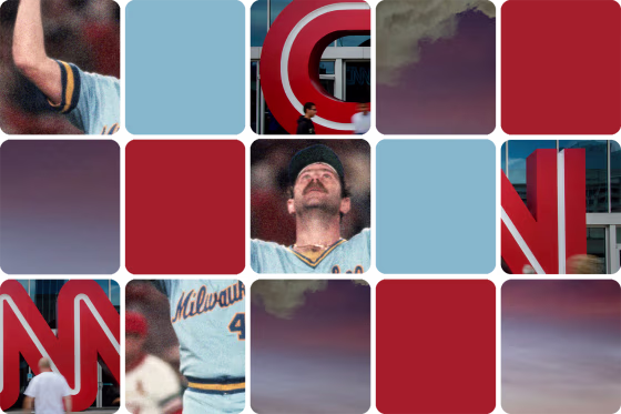 Grid of obscured images