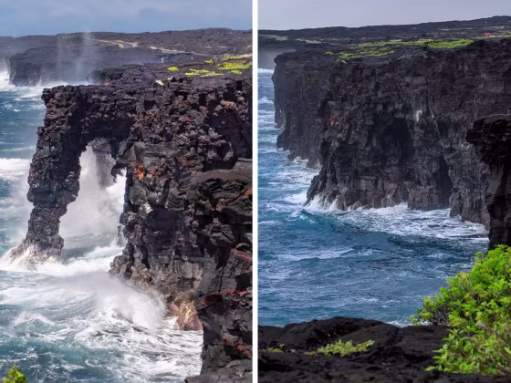 Hōlei Sea Arch in Hawaii