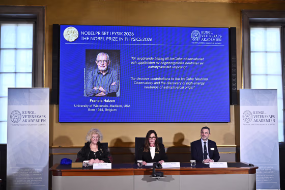 Francis Halzen is announced as the recipient of the 2026 Nobel Prize in Physics