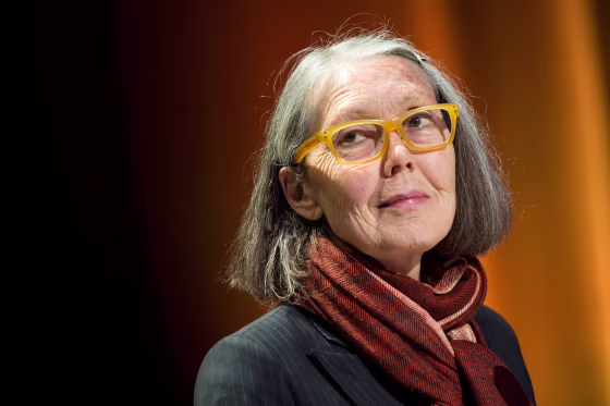 Canadian poet Anne Carson performs her work Antigonick at the Moderna Museet art gallery in Stockholm, Sweden, on May 8, 2015. Photo: Pontus Lundahl / TT
This text is auto translated