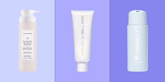 Exfoliating body washes are great for clearing buildup that causes acne, roughness and more.
