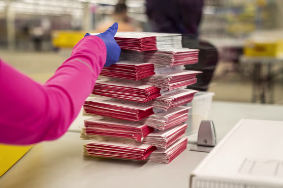 Washington State Processes Mail-In Ballots.