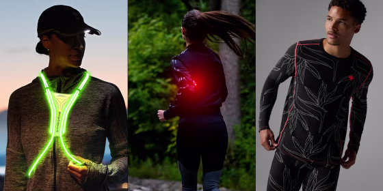 Reflective running gear makes you more visible to drivers, cyclists and pedestrians while logging miles outside in the dark.