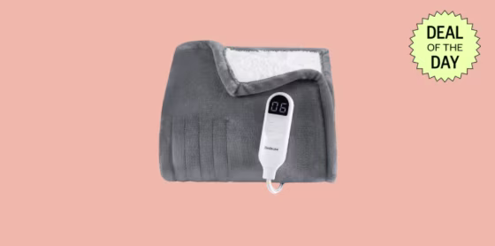 This heated blanket has six temperature settings to help you find the perfect amount of warmth.