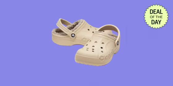 These Crocs have a shearling-like lining that keeps feet cozy and warm.