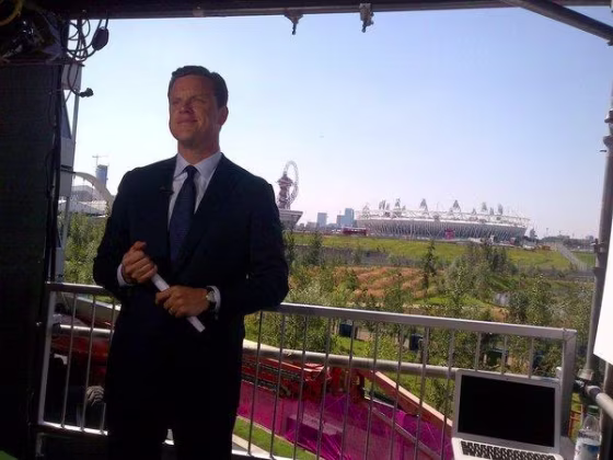 Willie Geist at the International Broadcast Center in London.