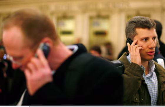 People using cellphones