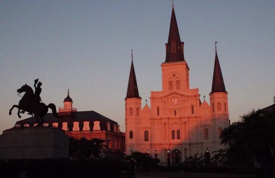 Early morning in Jackson Square