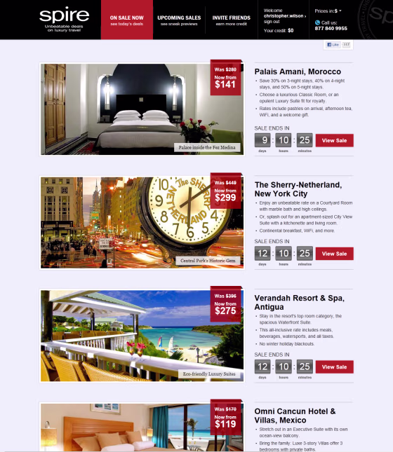 Spire.com launched this week, and hopes to make a splash in the flash-site website market by guaranteeing its prices and offering refunds for up to 72 hours after purchase.