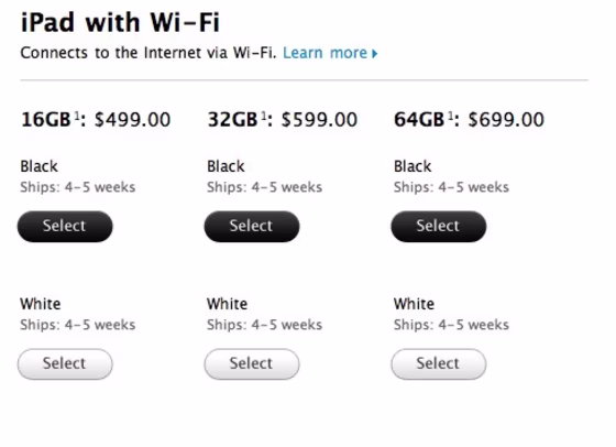 Shipping of iPad 2 orders is currently delayed for about a month.