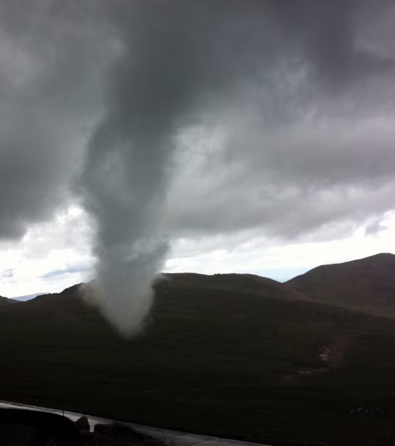 The tornado that touched down on Colorado's Mount Evans last weekend is the second-highest ever recorded by the National Weather Service.