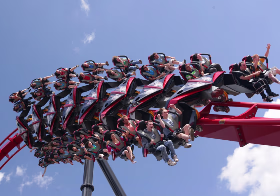 High-speed wing roller coasters, such as X-Flight at Six Flags Great America in Illinois, are new this season.