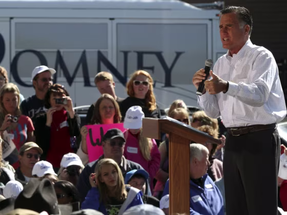 Republican presidential candidate, former Massachusetts Gov. Mitt Romney speaks in Craig, Colo. Romney is calling for more