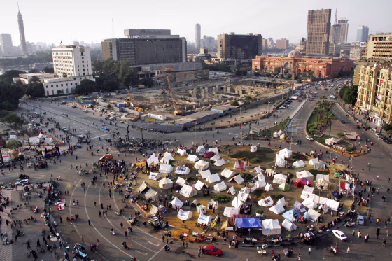 The tents of activists in Tahrir Square on Nov. 26.