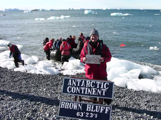 Dr. Dean Rising, 72, of Springfield, Mo., took daily pills for 30 years as part of his participation in two phases of the Physicians' Health Study, which has found that a daily multivitamin cuts men's cancer risk. Rising is shown here with his pill pack in Antarctica. As it turns out, he got the dummy pills, not the multivitamins in the randomized controlled trial.