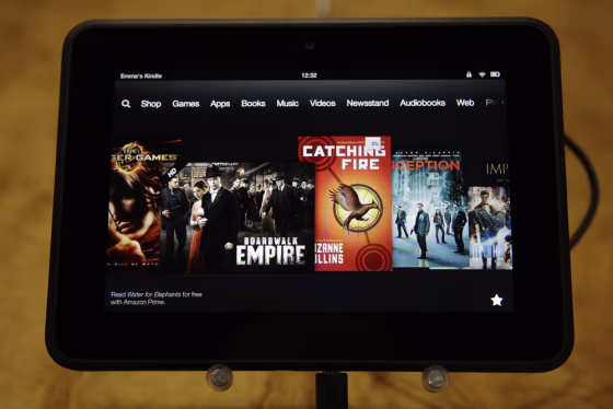 Wal-Mart will no longer be selling Amazon's Kindles, including its newer models such as the Kindle Fire HD (above) seen on introduction in Santa Monica, Calif., Thursday, Sept. 6, 2012.