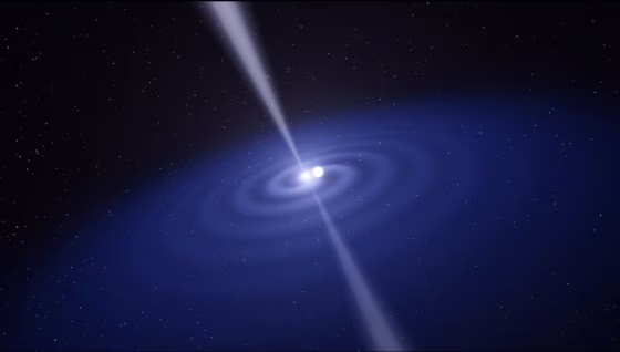 An artist's impression of the J0348 0432 system is shown in this image released on Thursday.