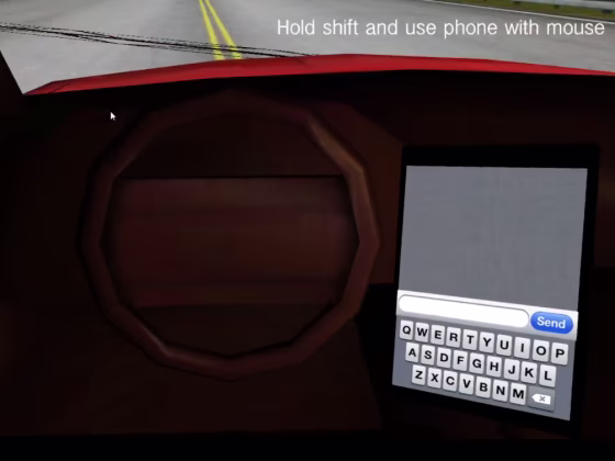 The video game \"SMS Racer\" challenges players to complete laps on a racing track while also sending text messages.