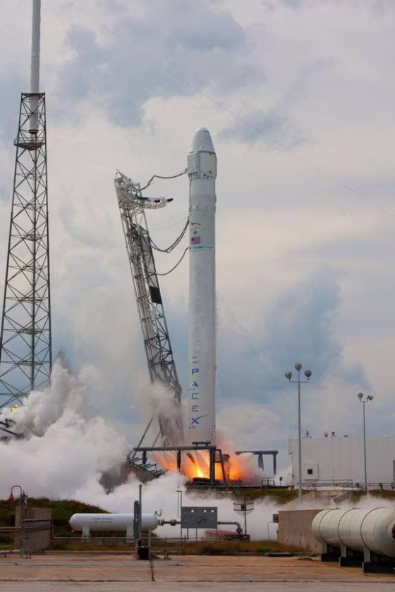 On Monday, Falcon 9 and Dragon underwent a successful static fire in preparation for launch to the International Space Station. Engineers ran through all countdown processes as if it were launch day, ending with all nine engines on the rocket firing for nearly two seconds.