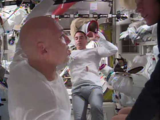Image: Space station crew