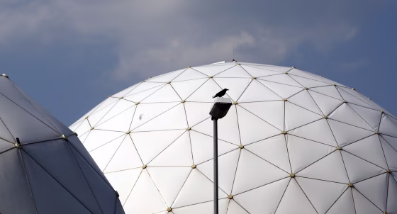 A former monitoring base of the U.S. National Security Agency in Bad Aibling south of Munich, Germany, is seen in a July 10 photo. Chancellor Angela Merkel has defended Germany's cooperation with U.S. intelligence, dismissing comparisons of its techniques to those used in communist East Germany.