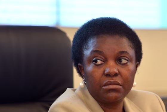 Italian Integration Minister Cecile Kyenge, seen here in a July 16 file photo.