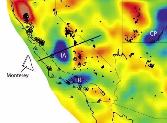 The Isabella anomaly in California is in line with known remnants of the long-gone Farallon plate.