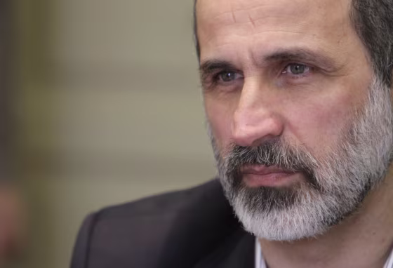 The head of the Syrian National Coalition for Opposition and Revolutionary Forces Mouaz al-Khatib resigned Sunday.