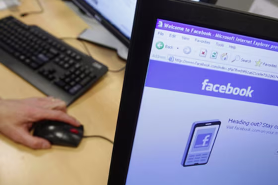 Facebook on computer
