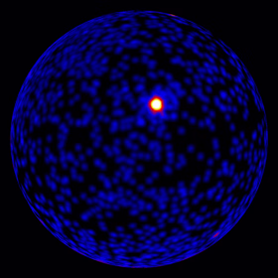 This image shows the most powerful gamma-ray burst ever seen. The photo was released last Friday.