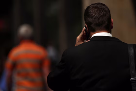 Man on cellphone