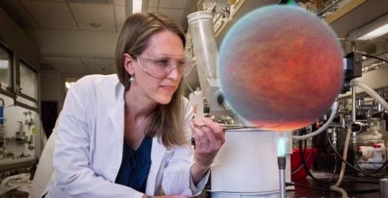 If astronomers could pull planets out of the sky and analyze them in the lab, it might look something like this artistically altered image illustrating new research from NASA's infrared Spitzer Space Telescope. Spitzer allows astronomers to study the atmospheres of