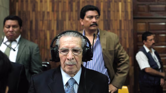 Former Guatemalan dictator Efrain Rios Montt attends the last session of his genocide trial at the Supreme Court of Justice in Guatemala City on May 10, 2013.