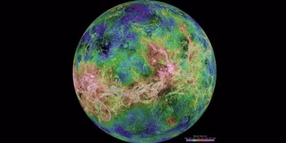 Magellan spacecraft radar data enabled scientists to penetrate Venus' thick clouds and create simulated views of the surface.
