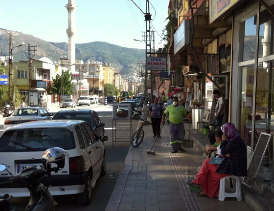 Mezarlik Street in Antakya, Turkey, is known as