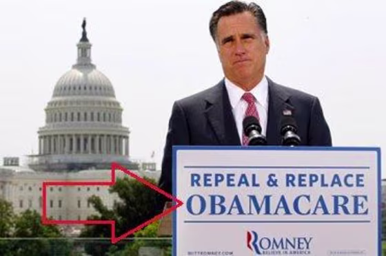 The arrow is intended to help jar Jim DeMint's memory.