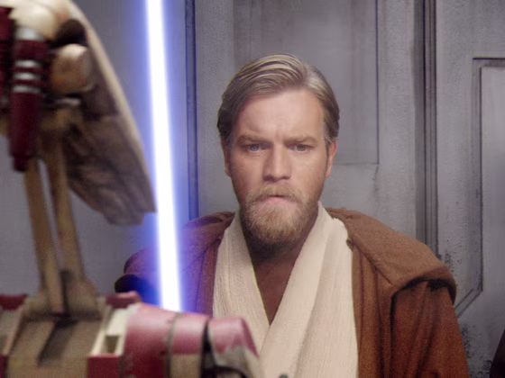 This undated promotional photo provided by Twentieth Century Fox shows actors Ewan McGregor, left, as Obi-Wan Kenobi and Hayden Christensen as Anakin ...