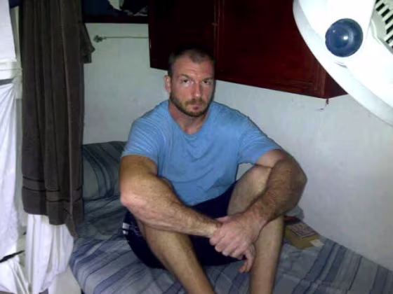 Bruce Beresford-Redman in his jail cell in Cancun.
