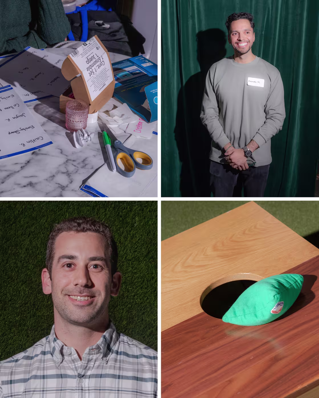 Cornhole players