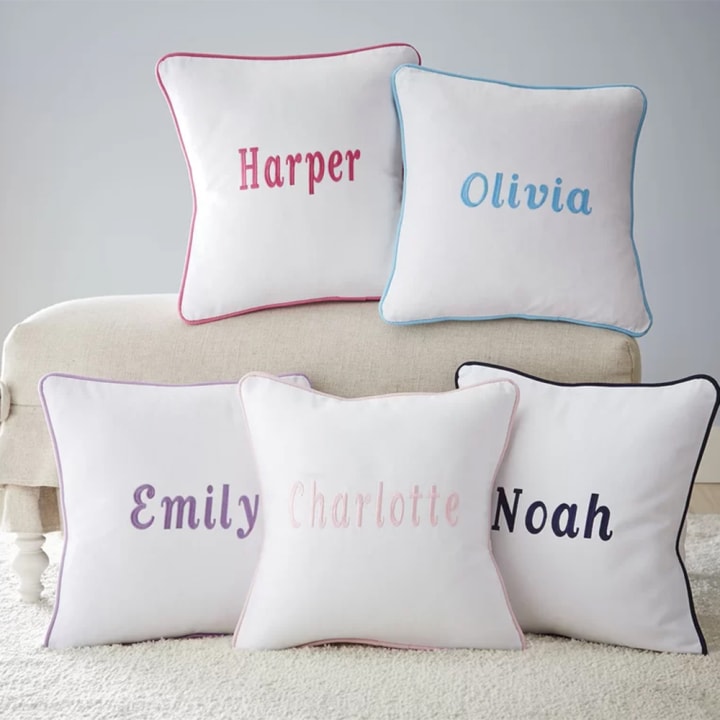 Corded Monogrammed Pillow Cover
