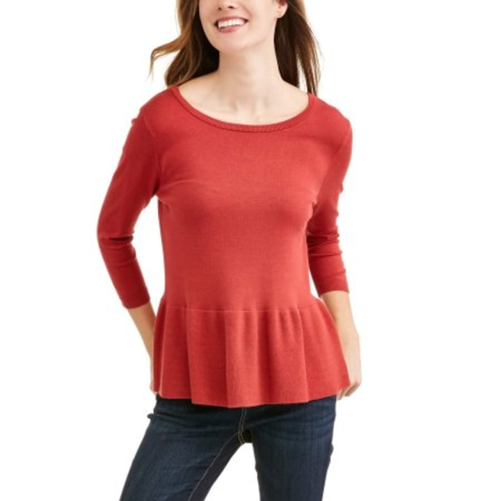 time and tru women's table sweatshirt