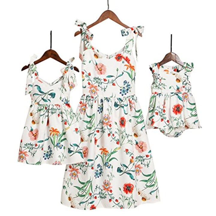 PopReal Mommy and Me Floral Printed Dress